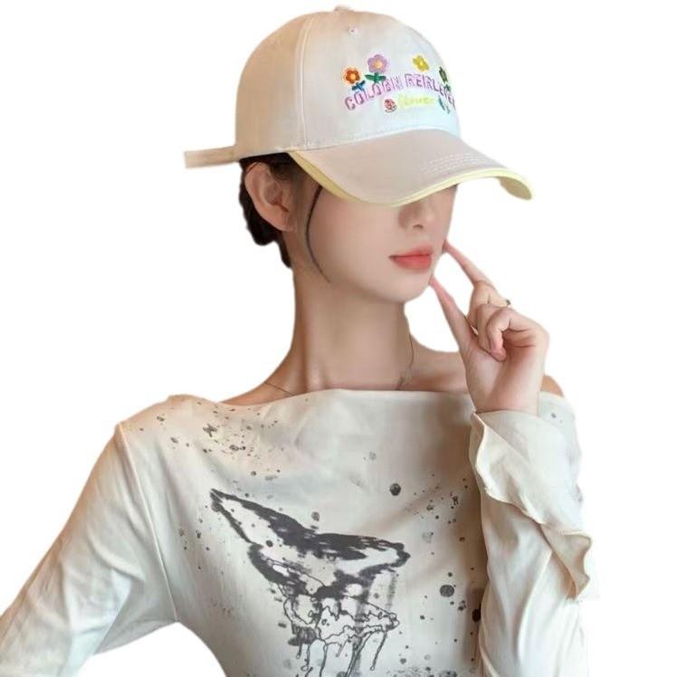 Baseball Trendy Cotton Cap For Women With Adorable Floral Embroidery And Soft Top