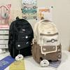 Schoolbag Cute Cartoon Backpack Girls Large Capacity Waterproof Schoolbag Junior High School College Student Korean Version Simple Fashion Backpack
