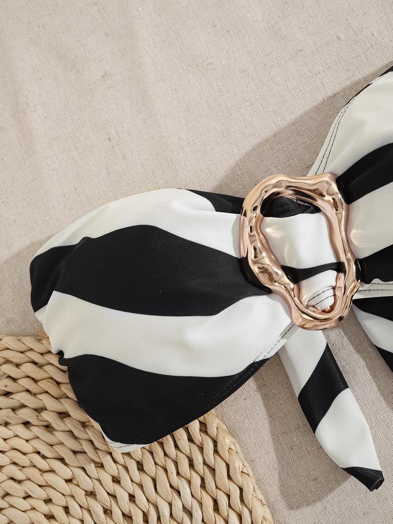 2025 European & American Starfish Bandeau Bikini Swimwear - Sexy Split Design for Women