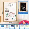 Kids' Double-Sided Magnetic Drawing Board: Stand-Up, Erasable Whiteboard & Chalkboard for Doodling and Coloring.