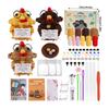Animal Crochet Kits Chick Crochet Yarn Set Crochet Needle Crochet Starter Kits with Stitching Markers Push Pin Thread