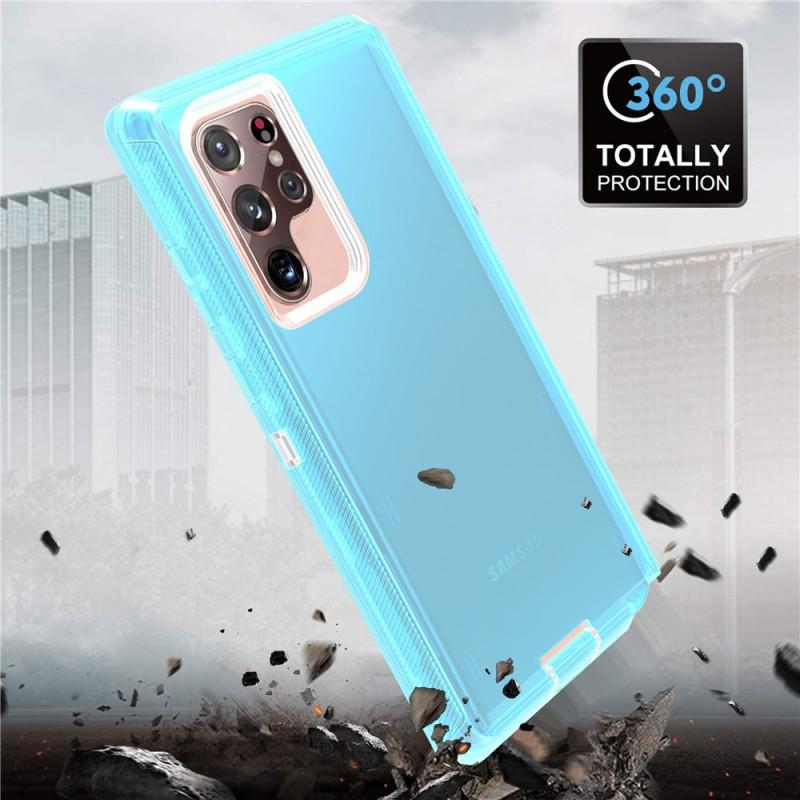 Transparent Shockproof Silicone Case With Air Cushion Galaxy S24 Ultra S23 S20 Note20 S9
