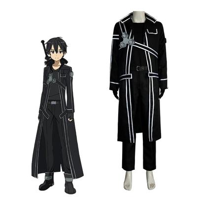 Anime Sword Cos Kirito Kazuto Kirigaya Cosplay Costume Art Online Jacket Shirt Pants High Quality Any Size Outfit For Women Men
