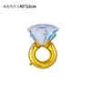Wedding Marriage Proposal Decoration Diamond Ring Shape Aluminum Film Balloon Confession Party Decoration Arrangement Balloon Ring
