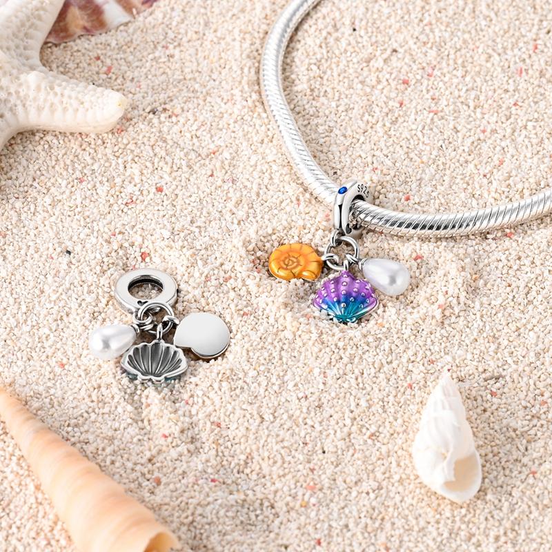 Elegant Copper Charms Sea Shell Starfish Dolphin Beads Fit Bracelet Necklace Bead Jewelry Making Fine Jewelry Gift