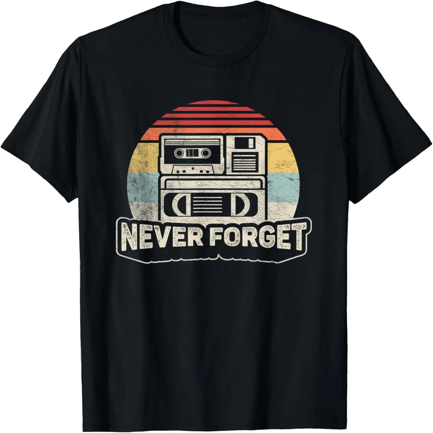 Vintage Retro Never Forget Audio Cassette 70s 80s 90s Gift T-Shirt XXXXXL чёрный