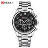 CURREN 8466 Men's Multifunctional Steel Chronograph Quartz Watch