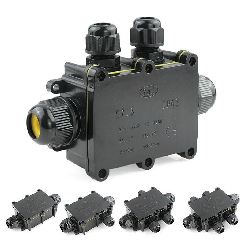 IP68 Wasserdichte Anschlussdose 2/3/4/5/6-Wege-Erdkabelverbinder Außen-Elektrokabelgehäuse für Gartenlandschaft Straßen-LED-Licht