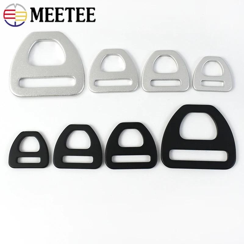 5/10Pcs Meetee 15-38mm Metal Buckle Bag Strap Adjust Buckles Webbing Belt Connector Clasp Pet Collar Hook Hardware Accessories