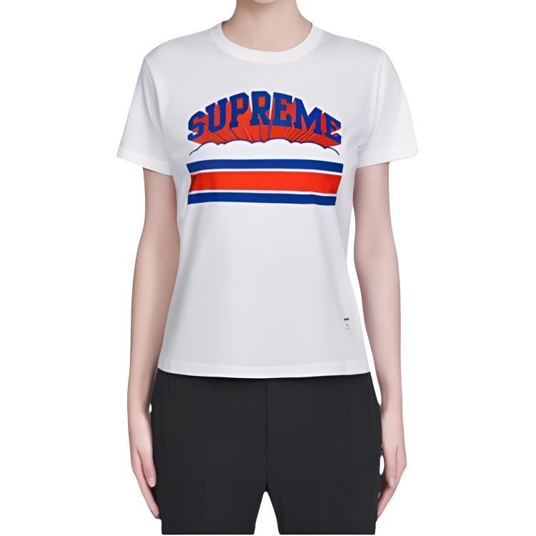 Supreme SS19 Cloud Arc Tee White Logo Tee Men's SUP-SS19-327