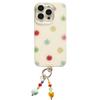 Colored small apples with a sandy finish17promax Phone case iphone16Hard12Pendant14Fresh11Glitter powder is hard