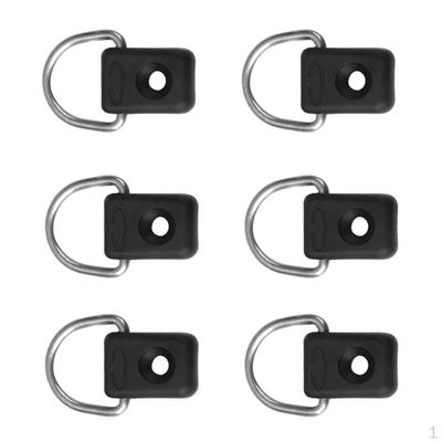 6 Pieces Kayak D Rings Fitting Fishing Rigging Kit Accessory for Boat Canoe and