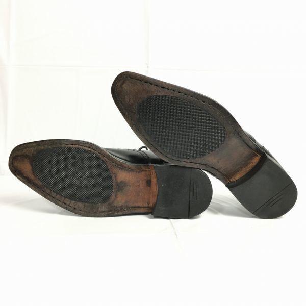 Roberta Valentino Made in Japan Semi Brogue Cap Toe Business Shoes Black Size 24.5 Men's(USED)