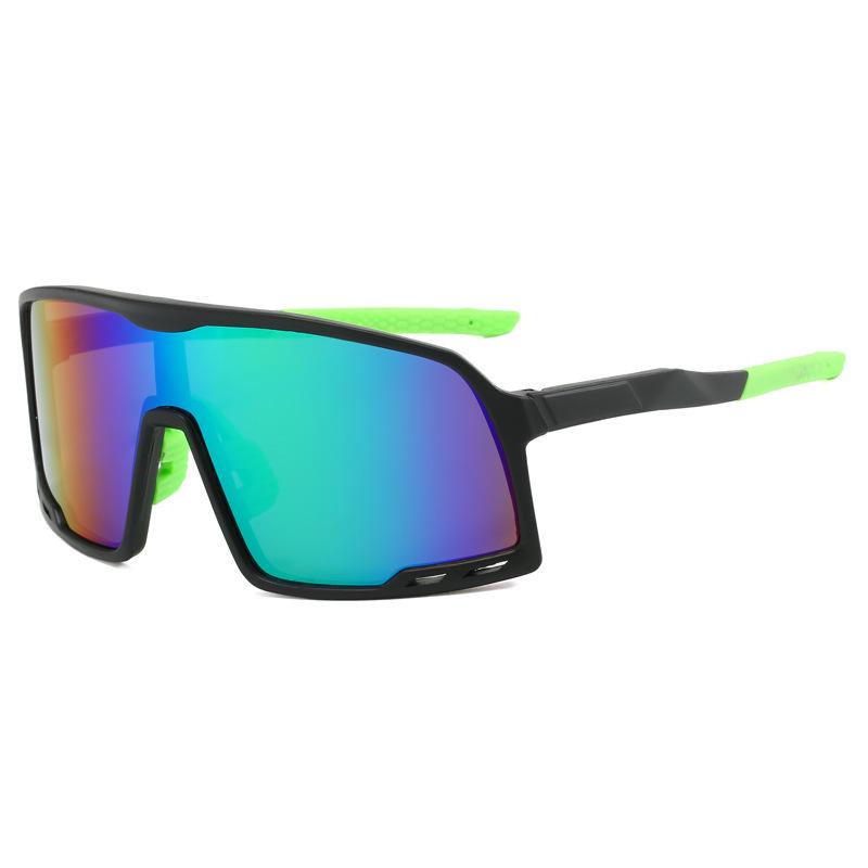 Спортивные очки для улицы Цельные солнцезащитные очки с большой оправой Новые модные велосипедные солнцезащитные очки Трендовые и красочные очки Uv400