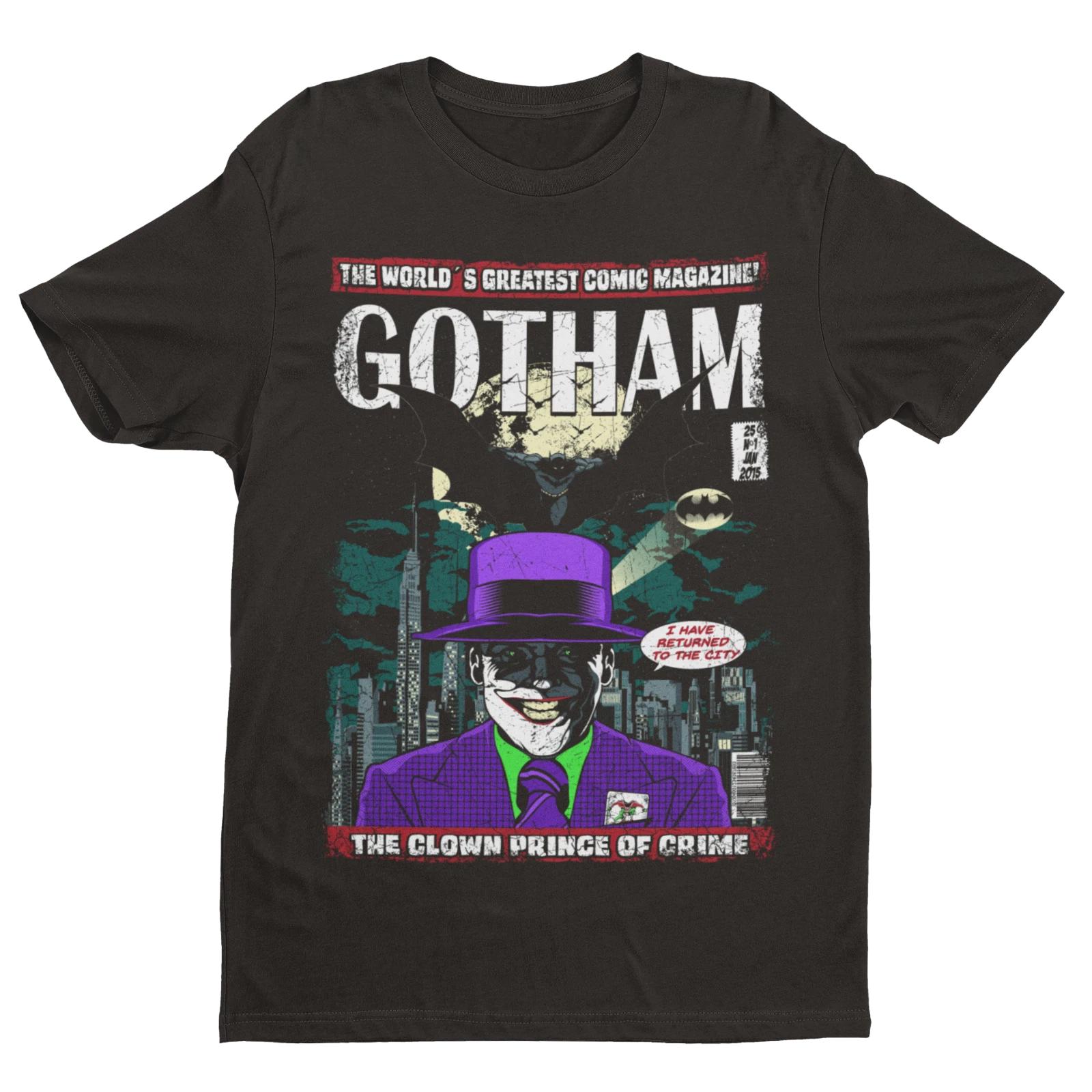 JOKER City Retro Comic Book Style T Shirt Geek Nerd Gift Idea Gotham Clown S