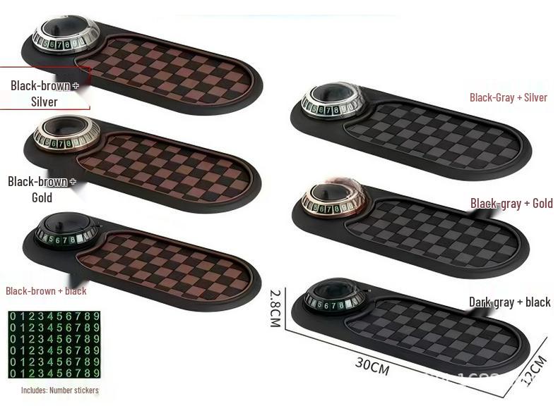 Soft Rubber Phone Holder & Parking Number Plate Combo - Stable and Durable