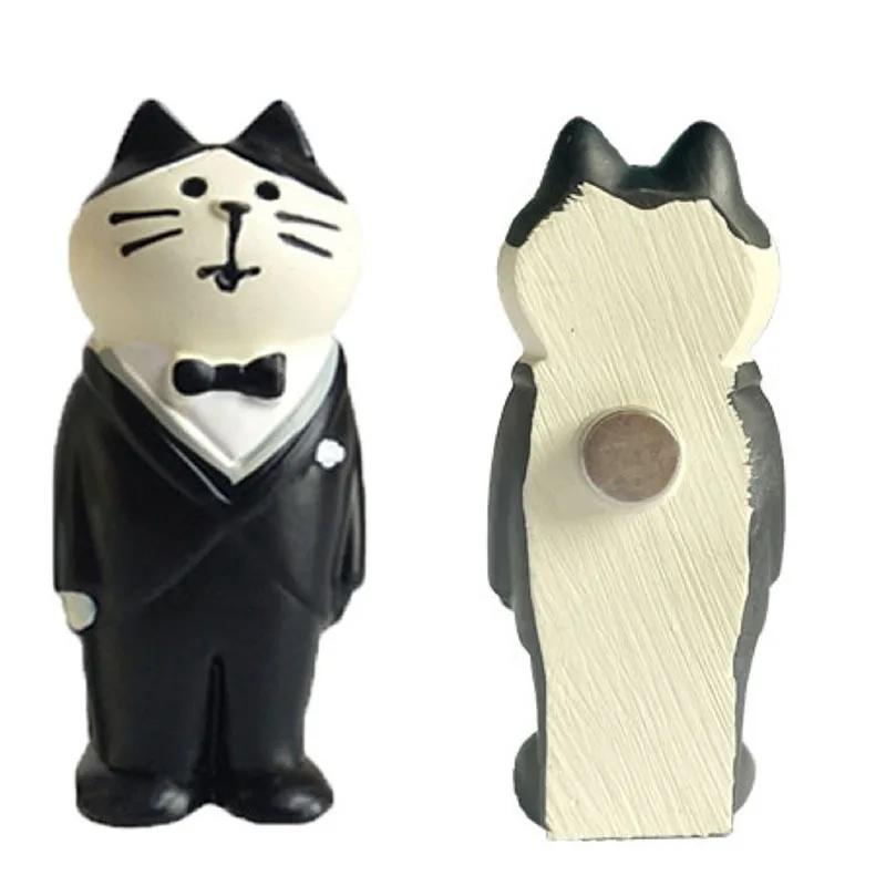 Resin Cute Cartoon Cat Fridge Magnetic Sticker Kawaii Zakka 3D Refrigerator Magnet Magnets Home Decoration Creative BirthdayGift