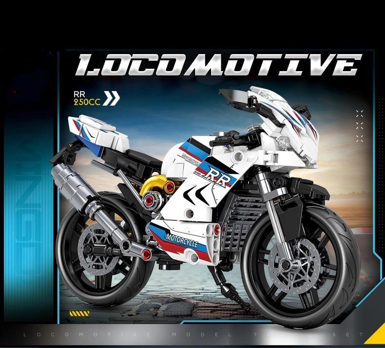 MOC City Technical Motorcycle Moto Car Model Building Blocks Racing Motobike Vehicles Bricks Toys for Kids Teenagers DIY Gifts