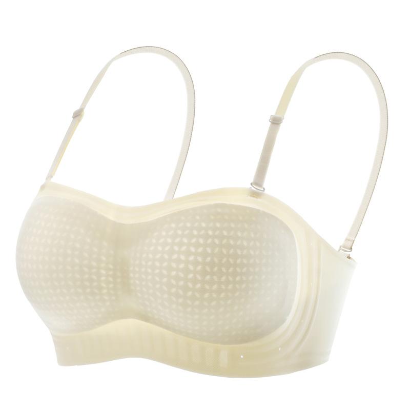 Summer Light and Breathable Tube Top, No Shoulder Strap, Non-slip Jelly Strip, No Steel Ring, Light Chest Support