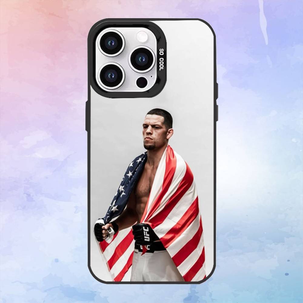 N-Nate D-Diaz Boxing Phone Case For iPhone17,16,15,14,13,12,11 Plus,Pro Max Black Candy Matte Shockproof Cover