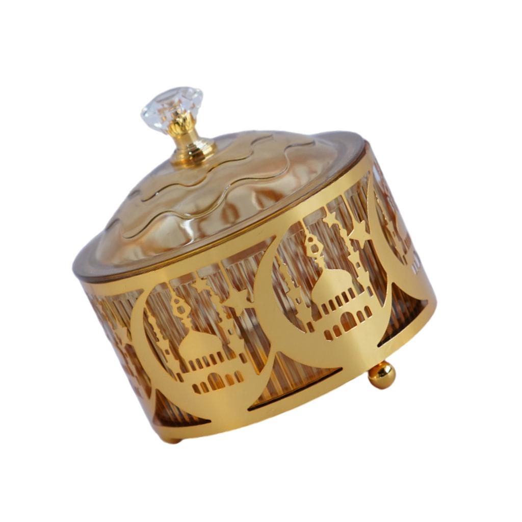 Taca na słodycze Motyw festiwalowy Eid Talerz ekspozycyjny Taca do serwowania słodyczy Metalowa faktura na spotkania domowe i dekoracje świąteczne