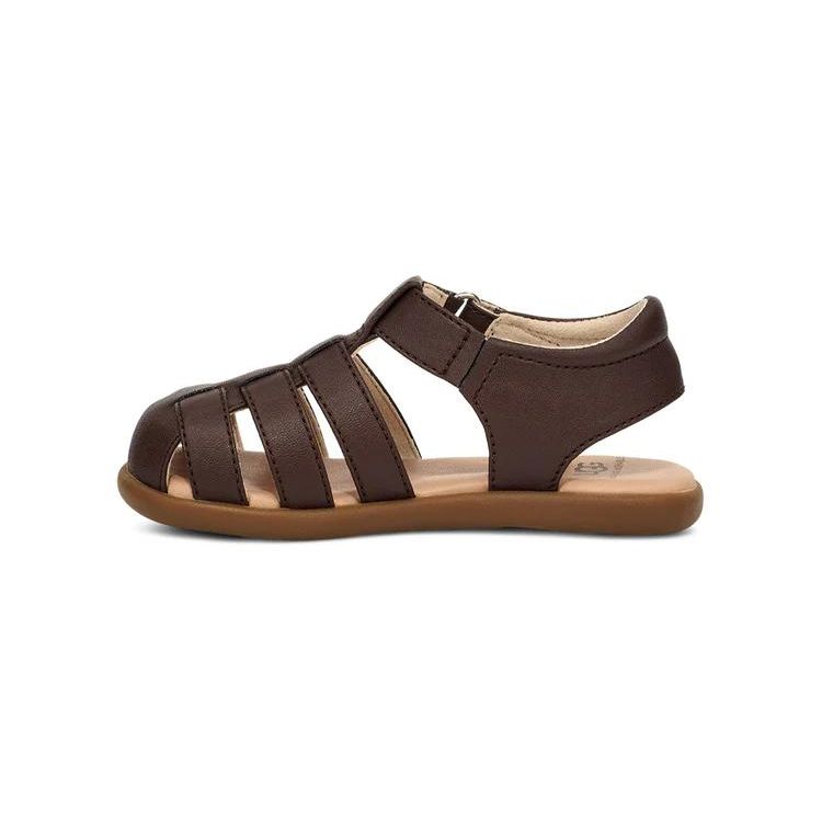UGG Toddler Kolding Sandal Grizzly Brown Leather Sandals 1107986T-GRZ 30