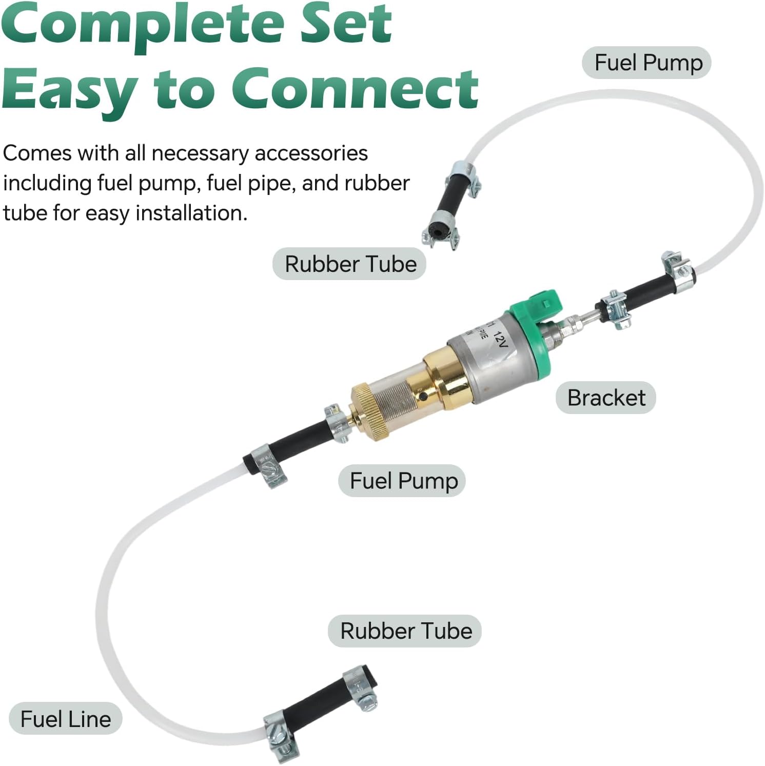 

12V 22ML Fuel Pump with Double Filter for Eberspacher Airtronic D2 D4 D5, 2KW 3KW 5KW Heater United States