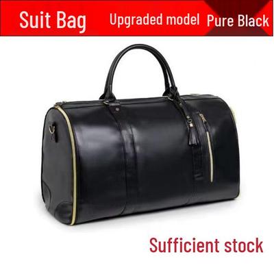 Large Foldable All-Black Travel Handbag for Women – Multifunctional Gym, Suit, and Luggage Bag