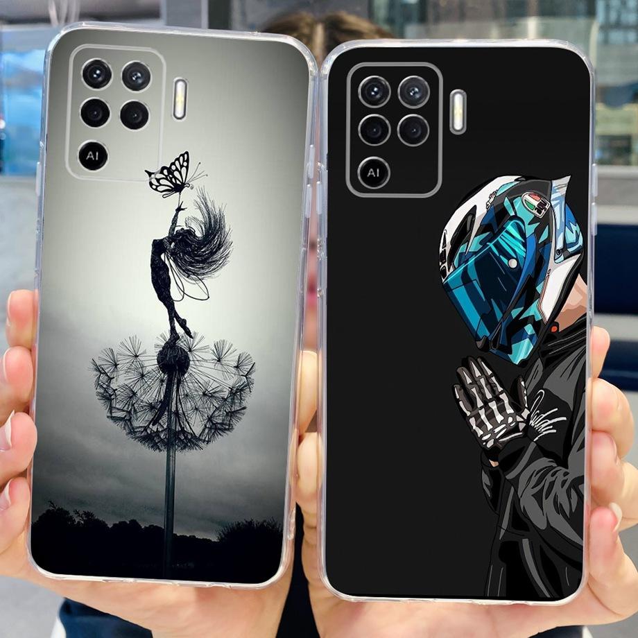 Für Oppo Reno5 Lite 5 Lite Handyhülle Weiches TPU Silikon Fundas Oppo A94 4G 5G Hülle Drachen Marmor Luxus Girly Malerei Capa