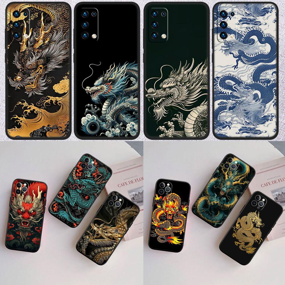 IK23 Chinese Dragon New High-End Shell Phone Case for iPhone SE X XS XR 16E 17 11 Pro Max 8 7 6 6s Plus Air