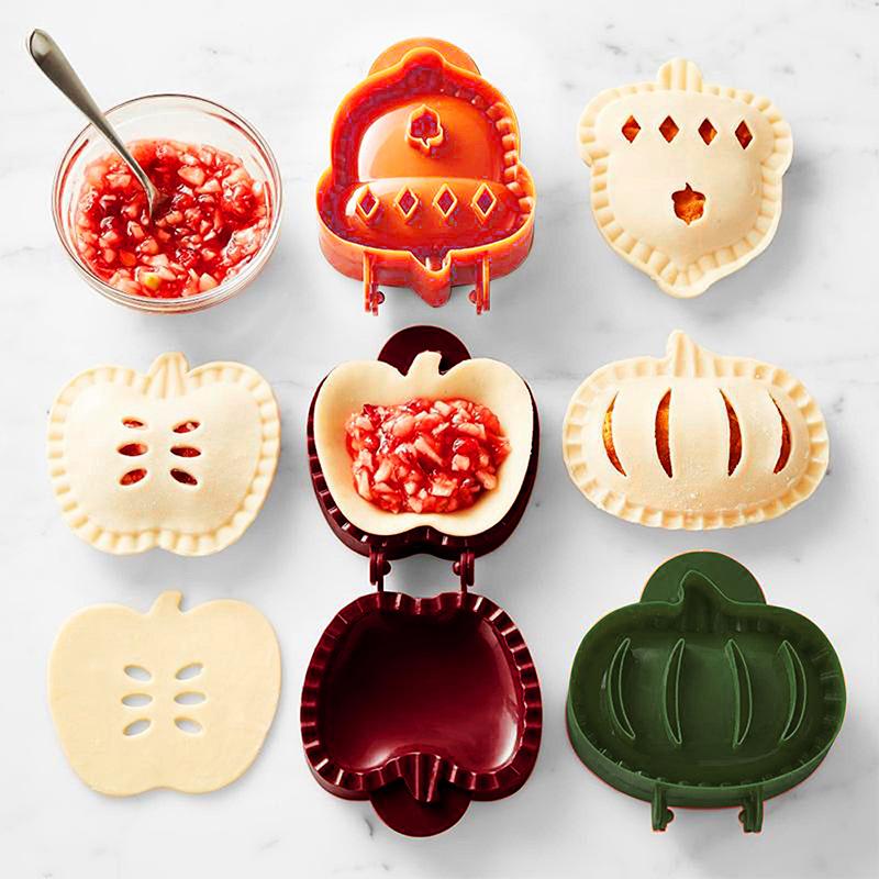 Fall Hand Pie Molds Set Mini Pie Mould Dough Press Mold Tools Christmas Halloween Baking Pie Molds Pumpkins Apples Hazelnuts