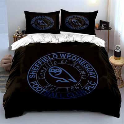 "Sheffield Wednesday Bedding Set" Bedding Duvet Cover Set Duvet Cover Pillowcases (1 * Duvet Cover 2 * Pillowcases, Without Duvet Insert)