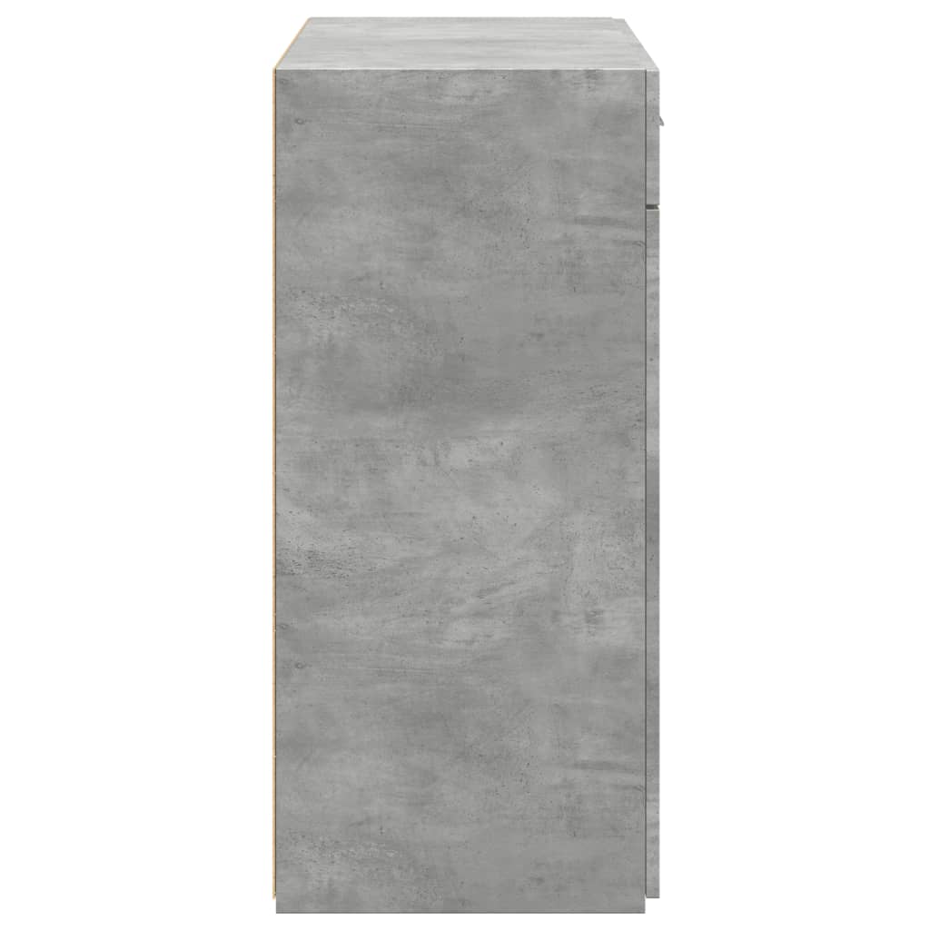 Vidaxl Szafka, Szarość Betonu, 80X42,5X93 Cm, Materiał Drewnopochodny