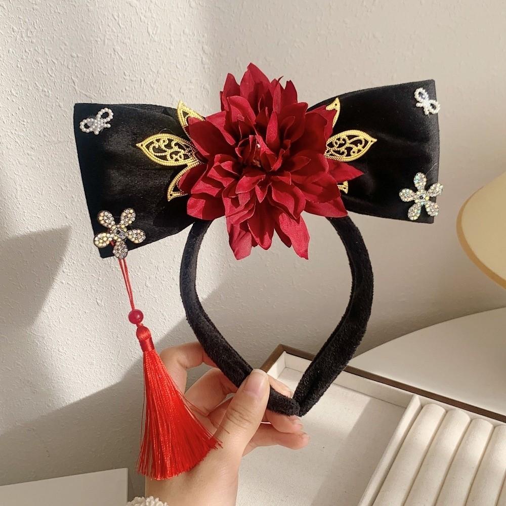 Rhinestone Hanfu Hair Hoop Pearl Chinese Style Headband Ancient Style Headwear  Cheongsam