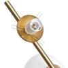 Living Room Floor Lamp with 2-Piece Glass Lampshade, Floor Lamp Standing Lamp with 2 E27 Sockets for Living Room Bedroom, Excl. Light Bulb