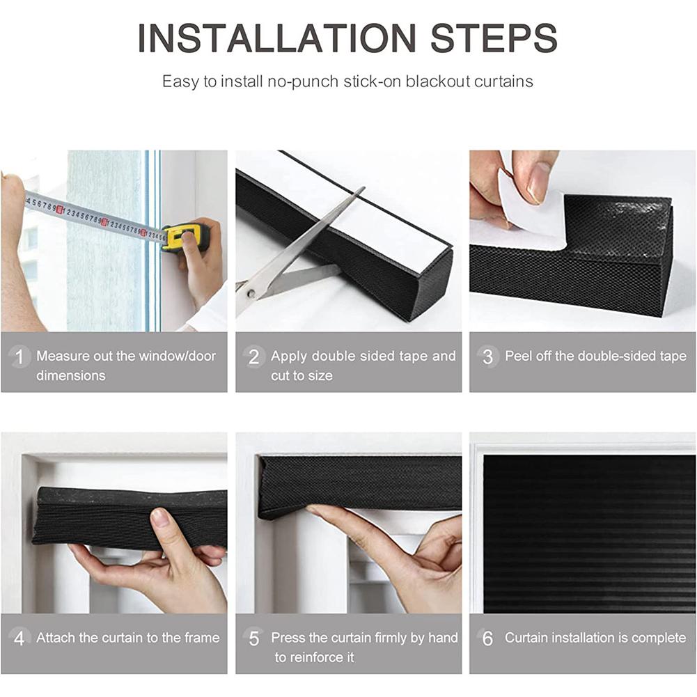 Customizable Fit Blackout Curtains Full Blackout Functionality Suitable For Office Office Environment For Meeting Rooms 60x150cm