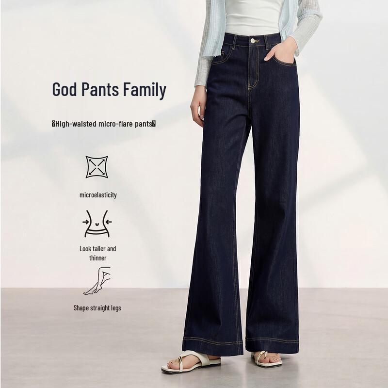 FivePlus Women s High-Waisted Flared Jeans L
