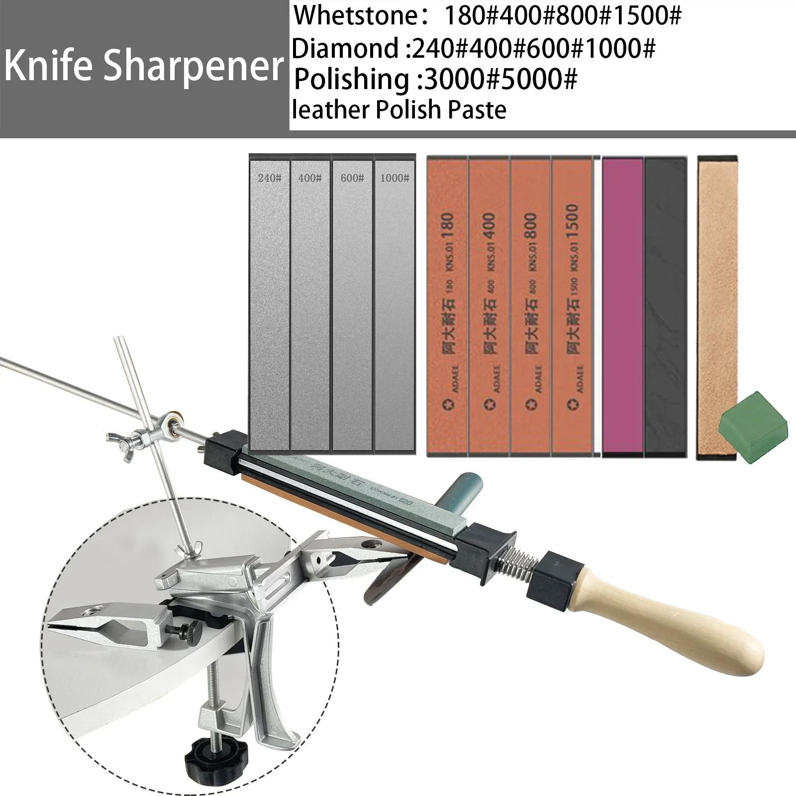 

Точилка для ножей с фиксированным углом Профессиональный точильный камень Кухонная система заточки Хонинговальный алмазный гриндер Инструмент для деревообработки Точильный камень sharpener