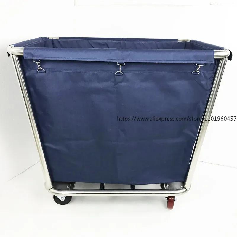 Stainless Steel Multi-Functional Hand Push Cleaning Cart for Hotel Guest Room Home Organizer