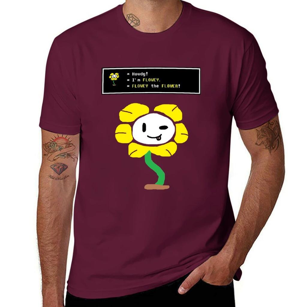 Undertale Flowey T-Shirt custom shirt anime clothes baggy shirts mens funny t shirts