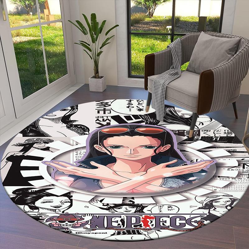 Nico Robin Round Area Rug Carpet Rug For Living Room Bedroom Sofa Playroom Decor Nonslip Floor Mat