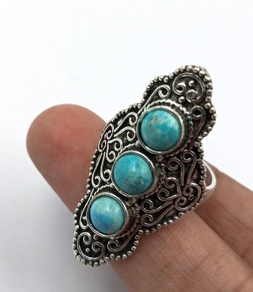 Larimar Gemstone 925 Sterling Silver Plated  1 pcs bracelet chris-br210