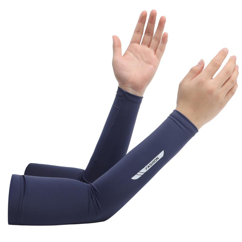 Summer new men's sunscreen ice silk sleeves UV protection driving cycling long arm sleeves outdoor sports