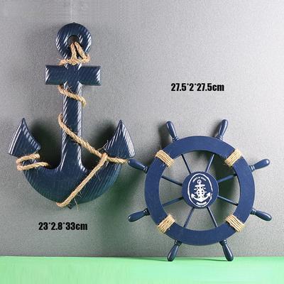 Ornement de personnalité de marin Combinaison de barreur méditerranéen et d'ancre Décoration de chambre à coucher