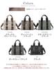 Lizdays Women's Lightweight Nylon Tote Bag with A4 Dividers, Shoulder Bag, Crossbody Bag (Gray BeigeBlack)