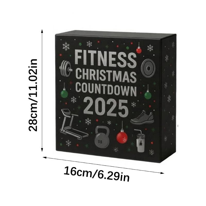 Modern Workout Advent Calendar With 24 Clear Acrylic Boxes Decorative Holiday Decoration For Family Use