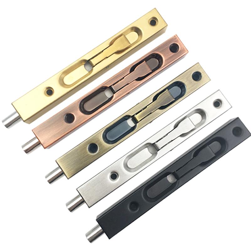 1Pc Stainless Steel Spare Tools Double Opening Doord Door Guard Lever Finger Slide Lock 6/8Inch Door Edge Lever Action Flush Bolt