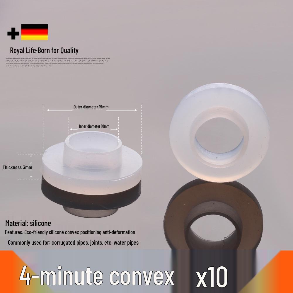 1-Inch Silicone Rubber Gasket Ring for Water Heaters and Pipes - 4-Minute Seal Flat Gasket