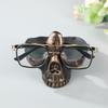 1Pc Creative Skull Glasses Frame Resin Ornaments, for Home Living Room Entrance Decoration