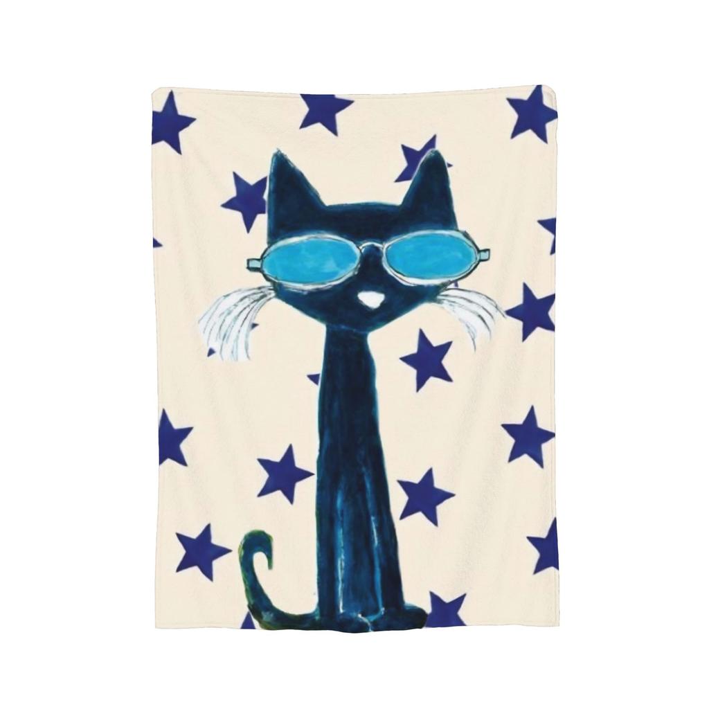 Pete the Cat Cartoon Cat Flannel Blanket Fashion Throw Blankets for Bed Sofa Couch 200x150cm Bedspread